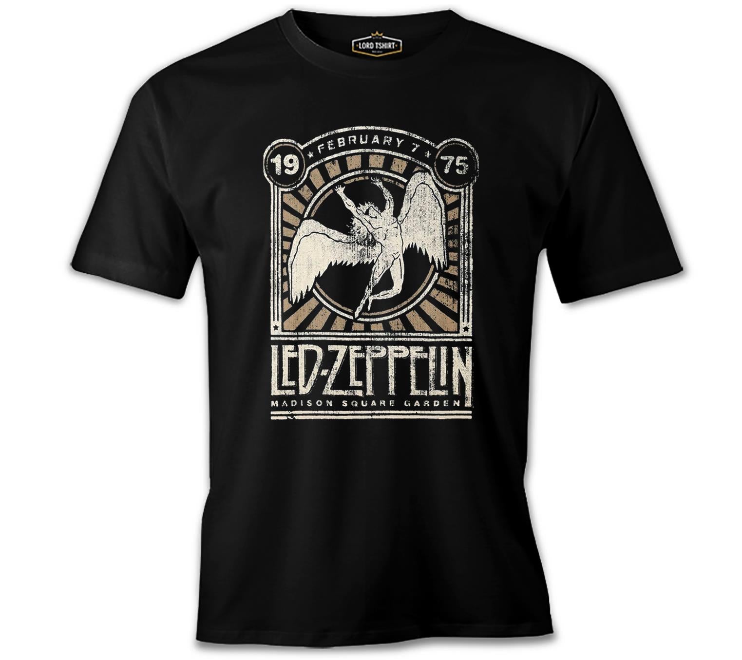 Led Zeppelin - Madison Vintage Siyah Erkek Tshirt