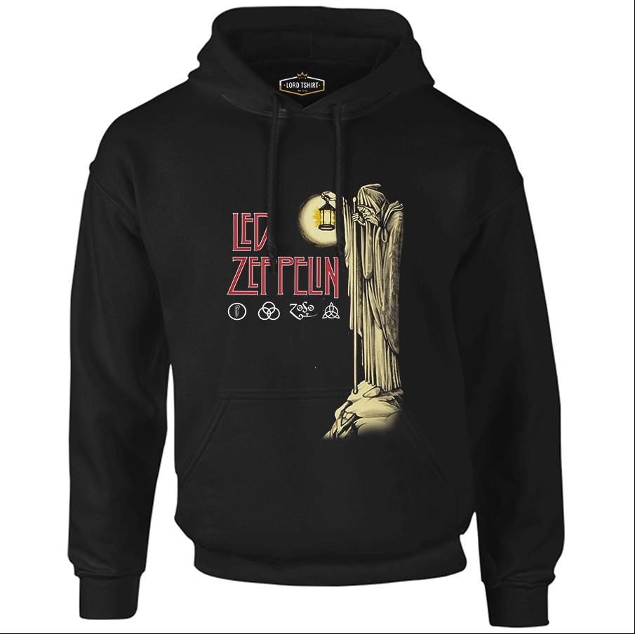 Led Zeppelin - Stairway to Heaven Black Men's Zipperless Hoodie