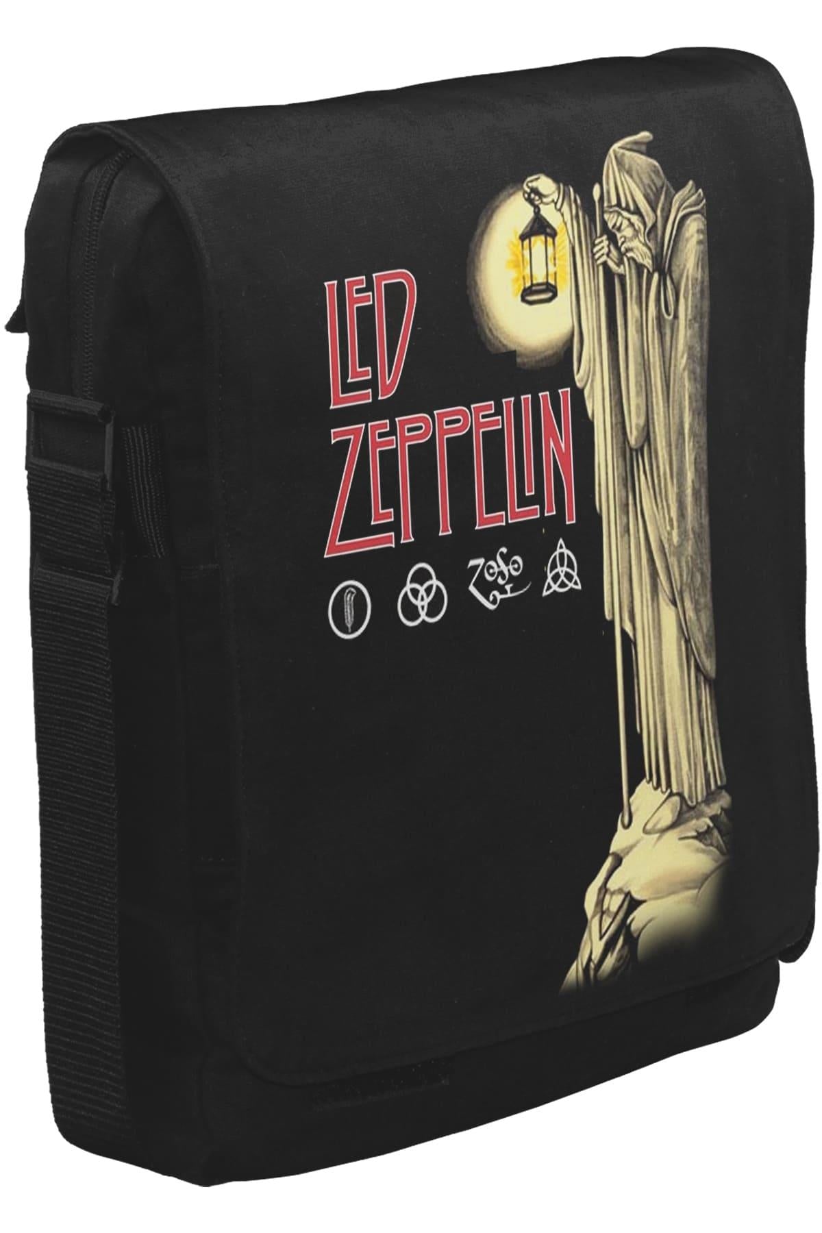 Led Zeppelin - Stairway to Heaven Unisex Siyah Postacı Çanta