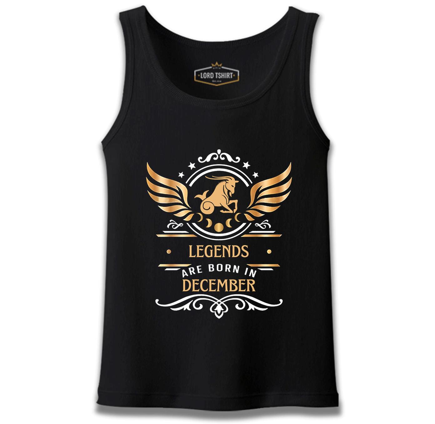Legends are Born in December - Capricorn Capricorn Black Men's Tank Top