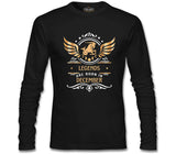 Legends are Born in December - Capricorn Oğlak Burcu Siyah Erkek Sweatshirt