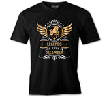 Legends are Born in December - Capricorn Oğlak Burcu Siyah Erkek Tshirt