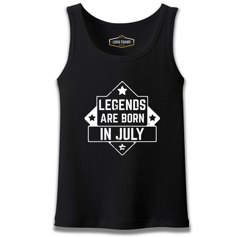 Legends are Born in July - Stars Siyah Erkek Atlet