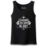 Legends are Born in July - Stars Siyah Erkek Atlet