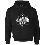 Legends are Born in July - Stars Black Men's Zipperless Hoodie
