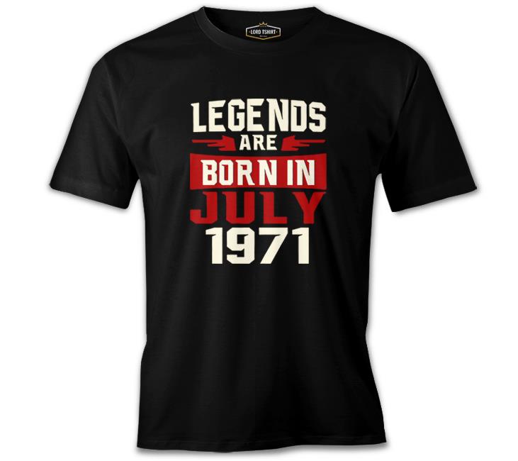 Legends Born in July Siyah Erkek Tshirt