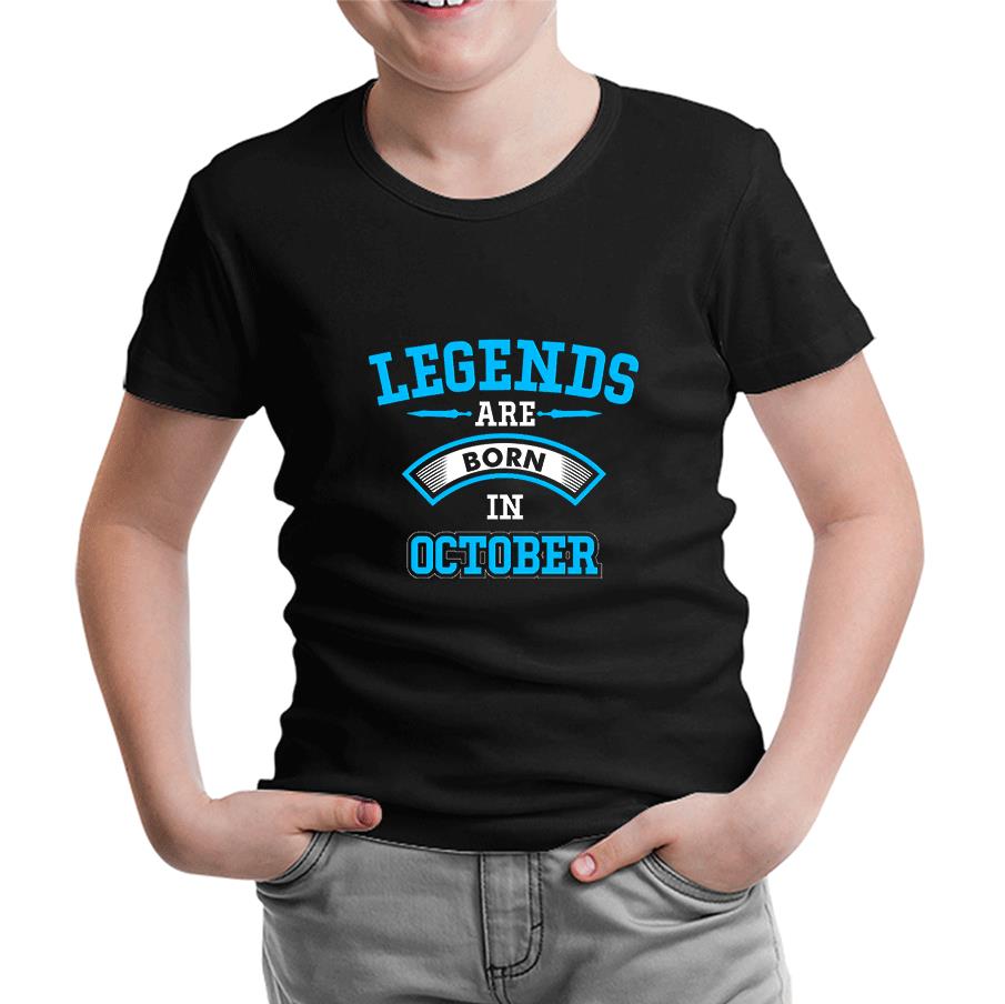 Legends Born in October - Arrow Siyah Çocuk Tshirt