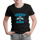 Legends Born in October - Arrow Siyah Çocuk Tshirt