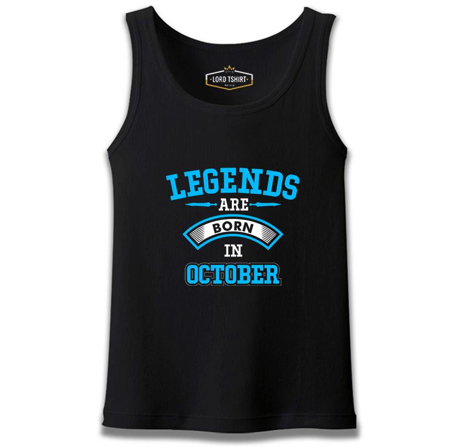 Legends Born in October - Arrow Siyah Erkek Atlet