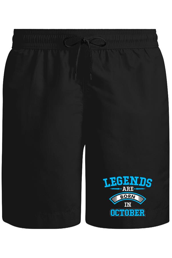 Legends Born in October - Arrow Unisex Siyah Şort