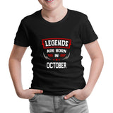 Legends Born in October - Blade Siyah Çocuk Tshirt