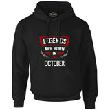 Legends Born in October - Blade Siyah Erkek Fermuarsız Kapşonlu