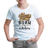Legends Born in October - Edict Beyaz Çocuk Tshirt