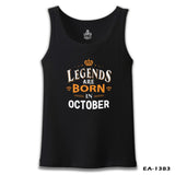 Legends Born in October - King Siyah Erkek Atlet