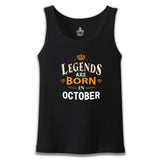 Legends Born in October - King Black Men's Athlete