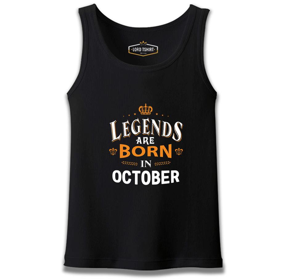 Legends Born in October - King Siyah Erkek Atlet