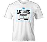 Legends Born in October - Star White Men's T-Shirt 