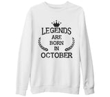 Legends Born in October - Vintage White Thick Sweatshirt