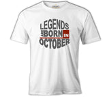 Legends Born in October - Wave White Men's T-Shirt 