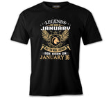 Legends Born on January 16 Black Men's Tshirt