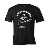 Leonard Cohen - End of.. Siyah Erkek Tshirt