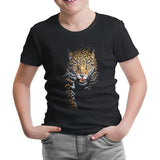 Leopar Siyah Çocuk Tshirt