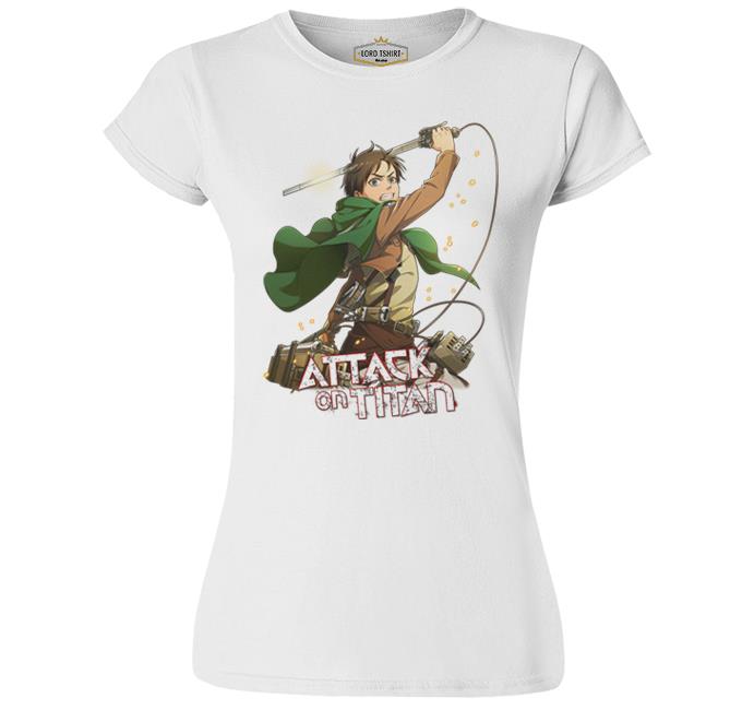 Levi Ackerman - Attack on Titan Beyaz Kadın Tshirt