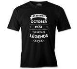 Life Begins in 1973 Black Men's Tshirt