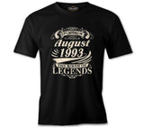 Life Begins in August 1993 Siyah Erkek Tshirt