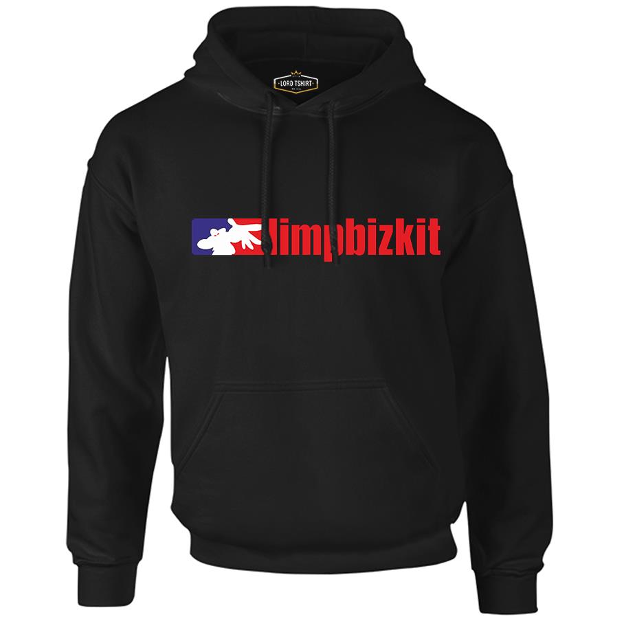 Limpbizkit - Logo Siyah Erkek Fermuarsız Kapşonlu