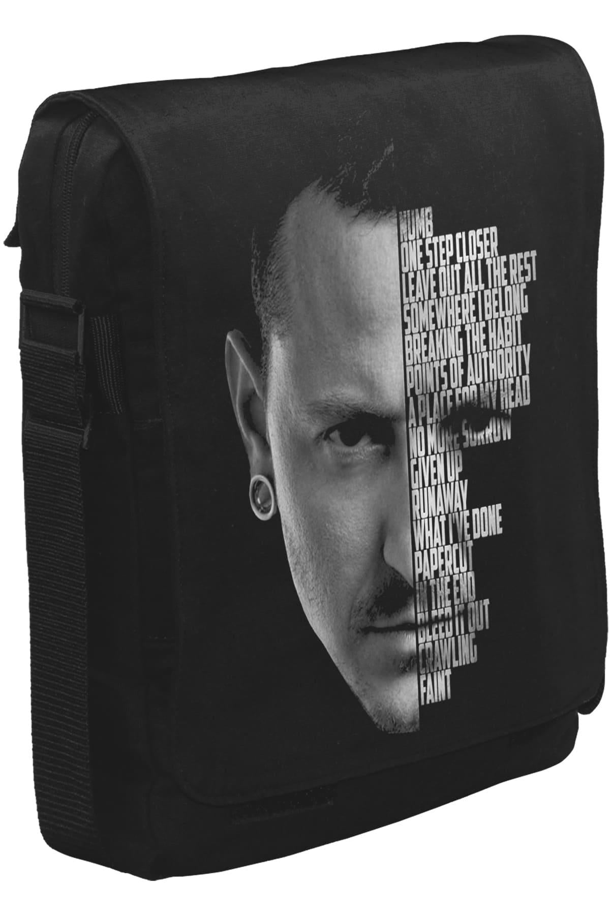 Linkin Park - Chester Unisex Siyah Postacı Çanta
