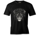 Lion Realistic Black Men's Tshirt