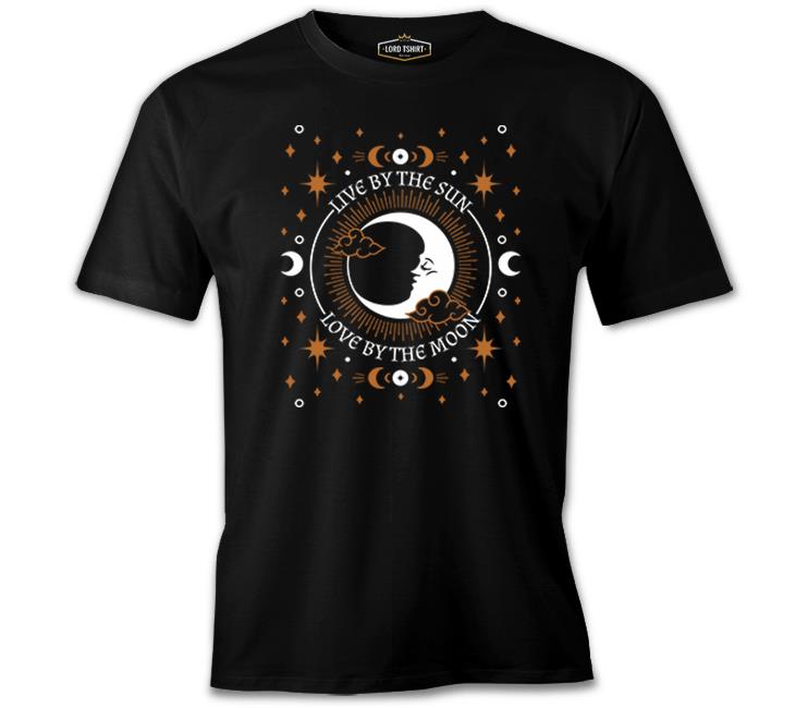 Live by the Sun Love by the Moon Black Men's Tshirt