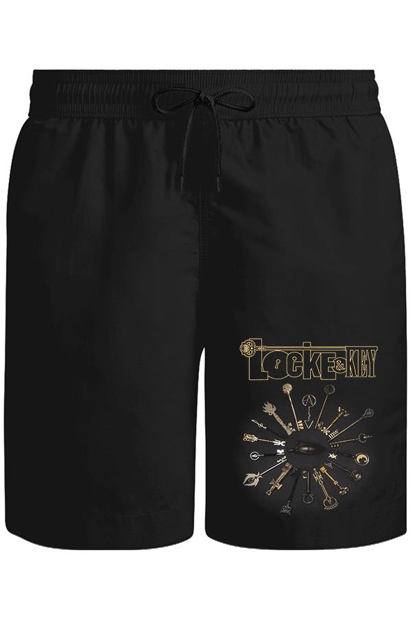 Locke and Key - All Keys Unisex Siyah Şort