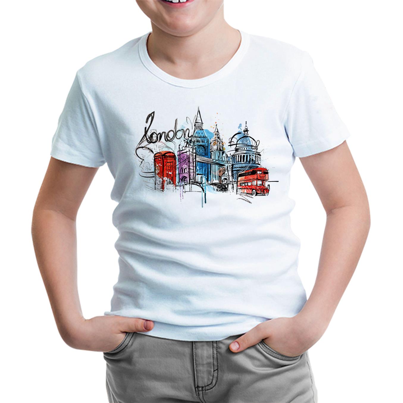 Londra - Kulübe Beyaz Çocuk Tshirt