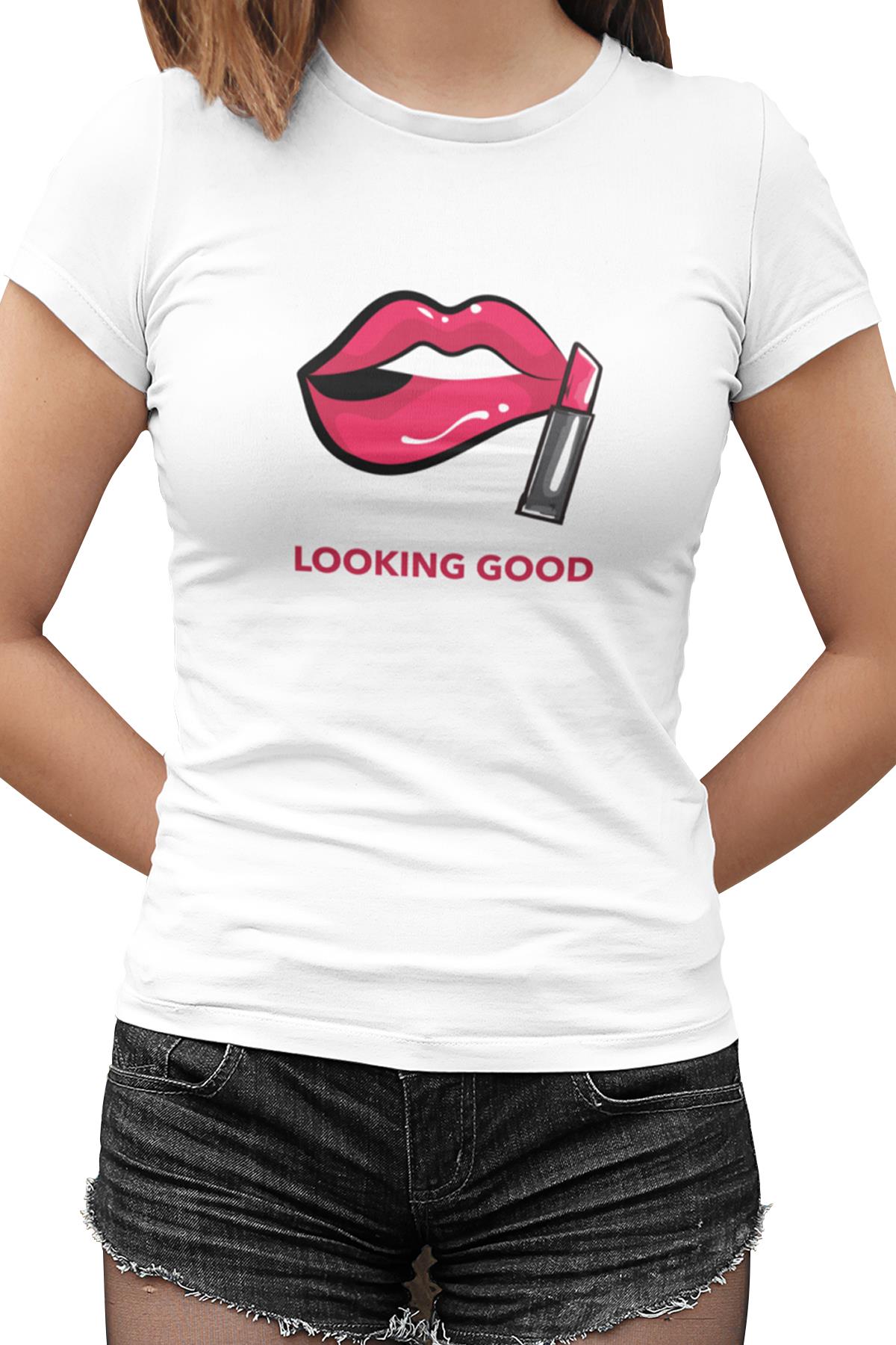 Looking Good Beyaz Kadın Tshirt