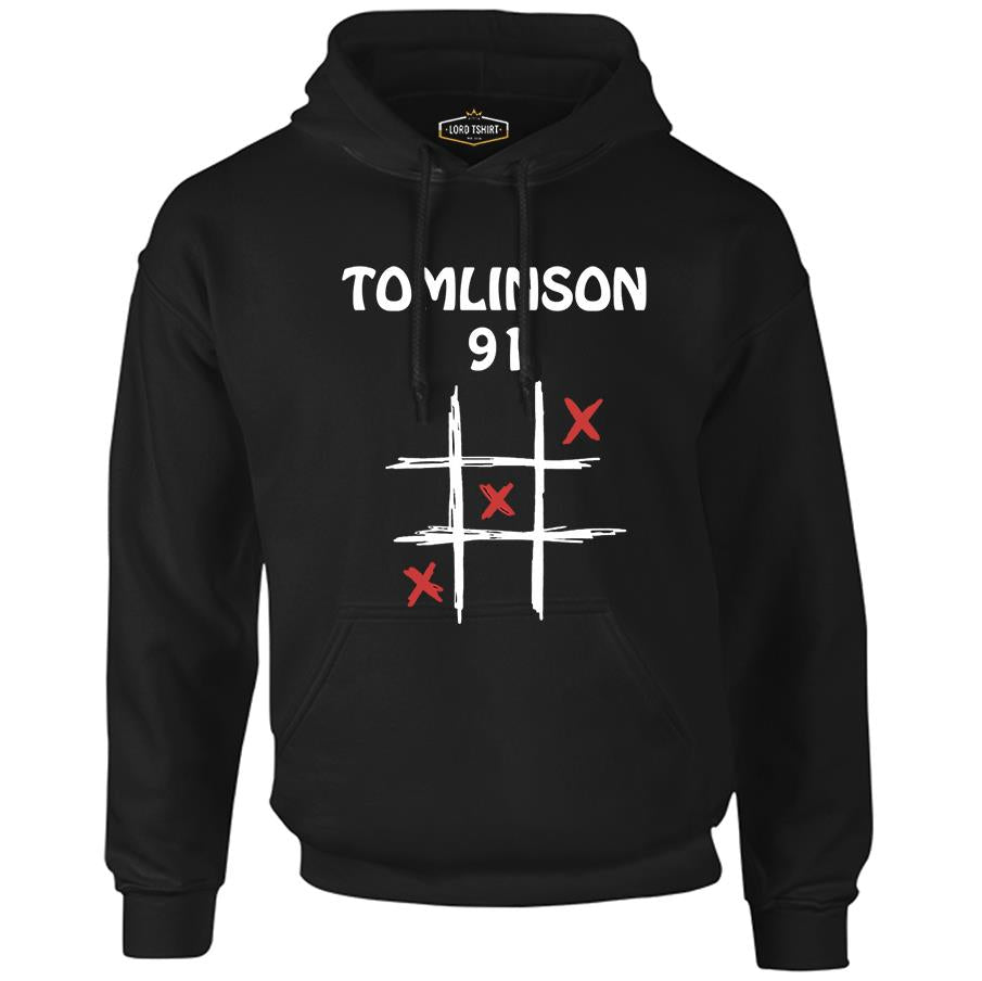 Louis Tomlinson - 91 Siyah Erkek Fermuarsız Kapşonlu