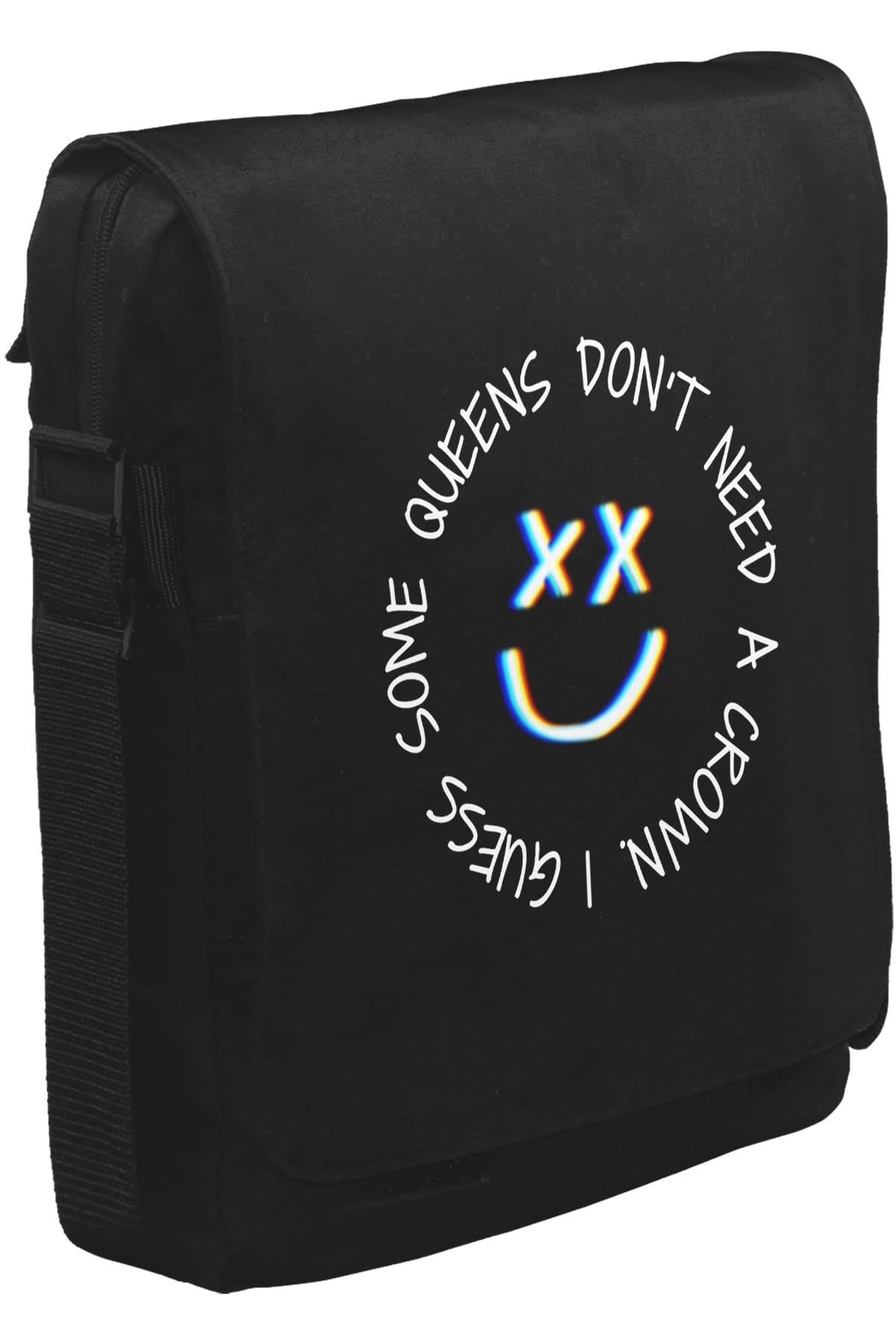 Louis Tomlinson - Queens don't Need Crown Unisex Siyah Postacı Çanta