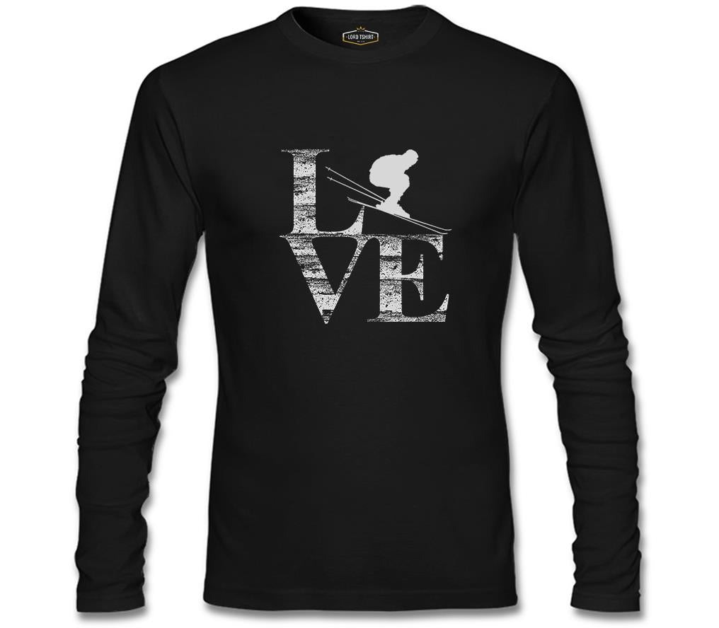 Love - Ski Black Men's Sweatshirt