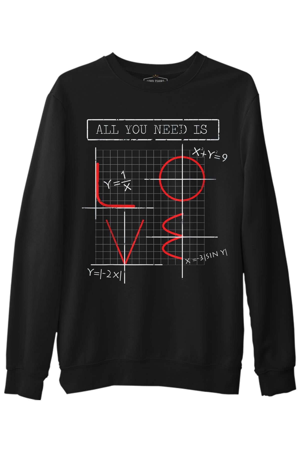 Love Math Black Men's Thick Sweatshirt