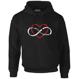 Love You Forever Black Men's Zipperless Hoodie