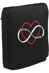 Love You Forever Unisex Siyah Postacı Çanta