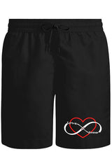 Love You Forever Unisex Siyah Şort