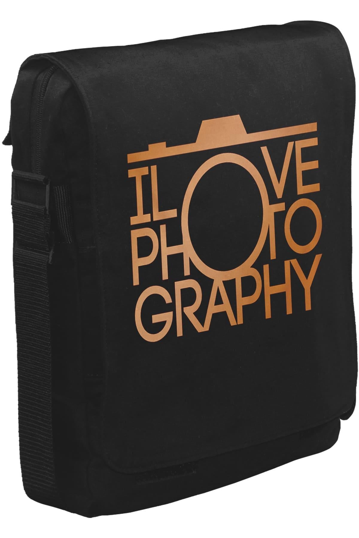 lOvePhOto Unisex Siyah Postacı Çanta