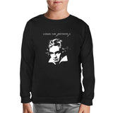 Ludwig van Beethoven Black Kids Sweatshirt
