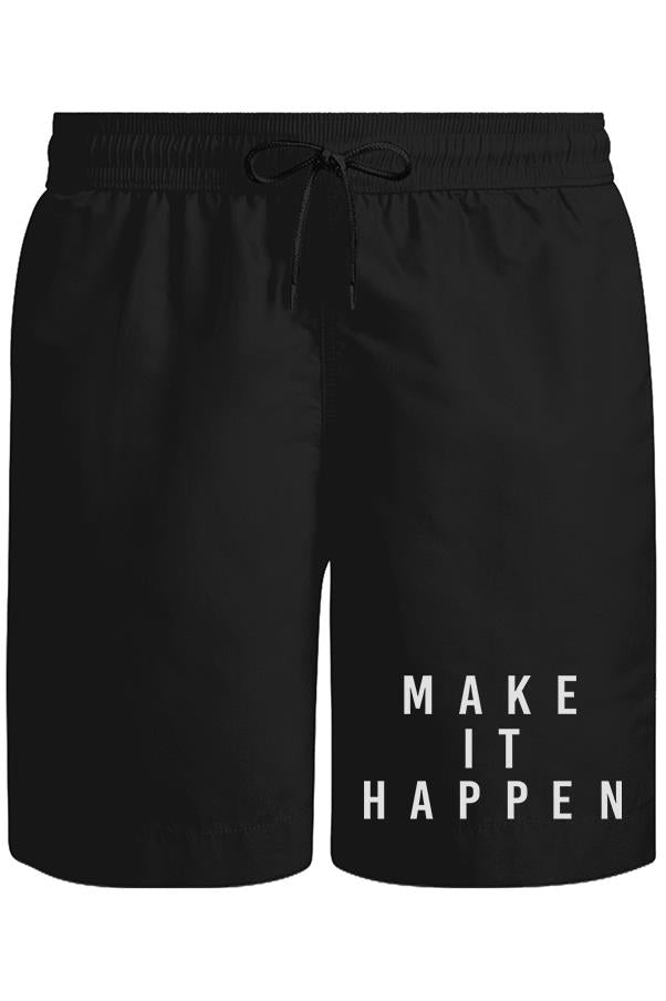 Make it Happen Unisex Siyah Şort