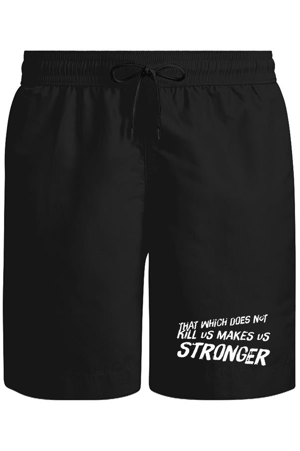 Makes Stronger Unisex Siyah Şort