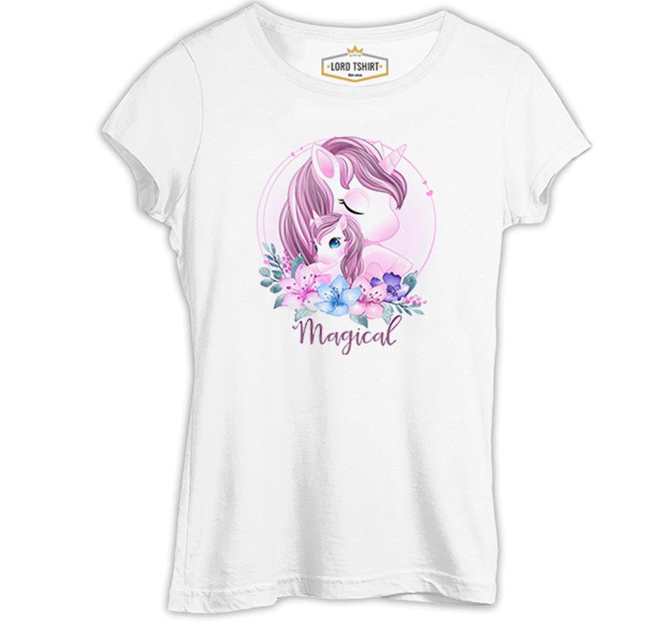 Mamacorn Çiçek Anneler Günü Beyaz Kadın Tshirt