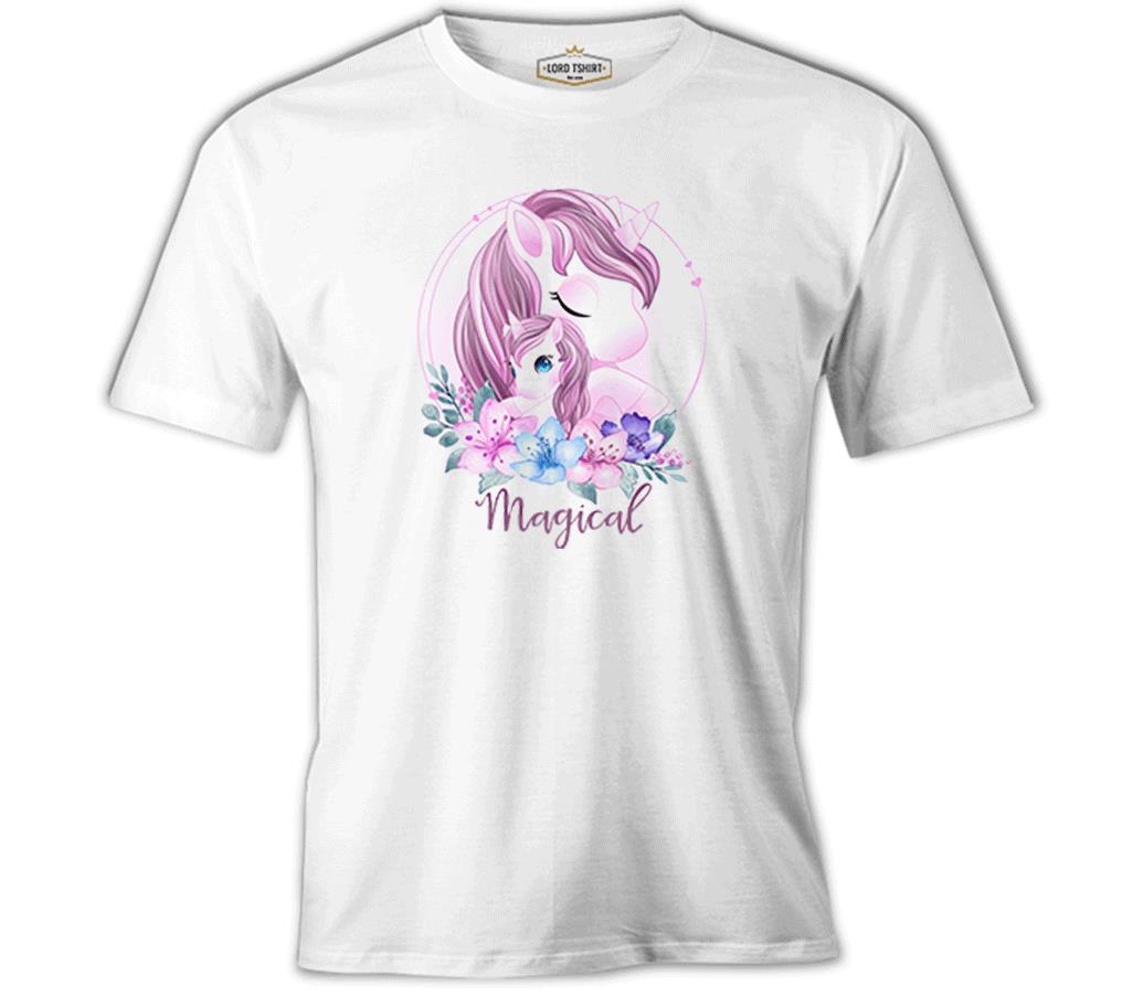 Mamacorn Çiçek Anneler Günü Beyaz Unisex Tshirt