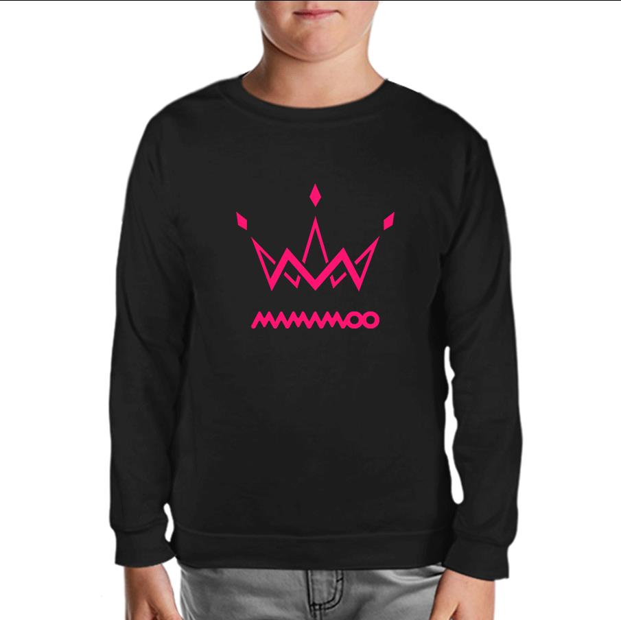 Mamamoo - Logo Crown Black Kids Sweatshirt